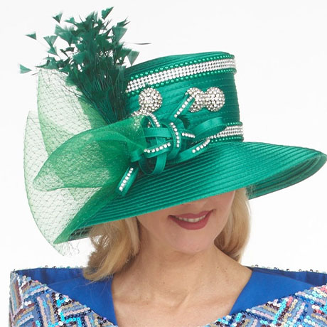 Giovanna HR22155-GRN Church Hat