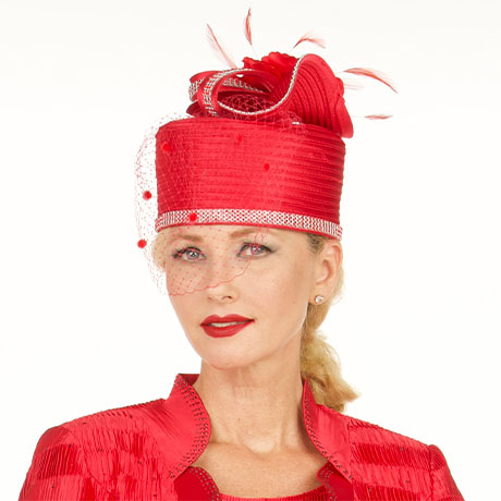 Giovanna HG1318-RED Church Hat