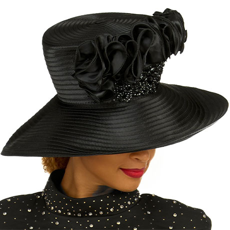 Giovanna HR22160-BLK Church Hat Giovanna HR22160-BLK Church Hat