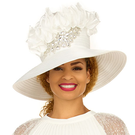 Giovanna HR22160-WHT Church Hat Giovanna HR22160-WHT Church Hat
