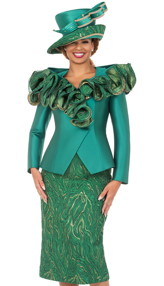 Giovanna G1339-EMR Womens Church Suit