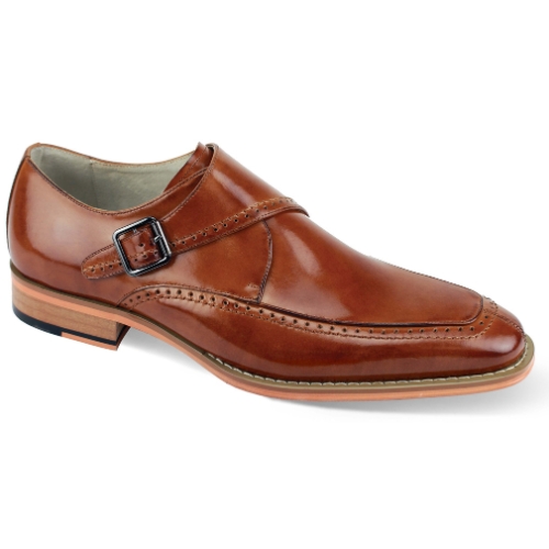 Giovanni Leather Dress Shoes-AMATO-TAN 14