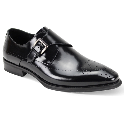 Giovanni Leather Dress Shoes-JEFFERY-BLK