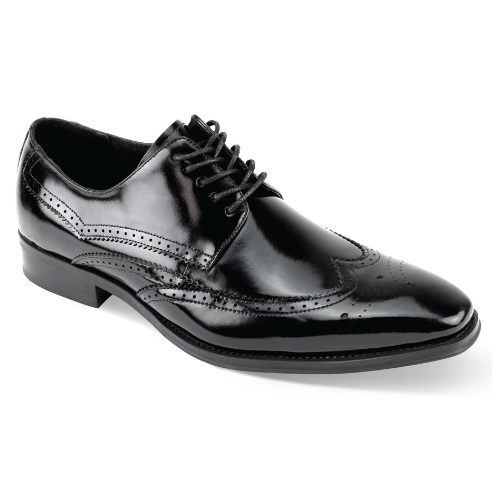 Giovanni Leather Dress Shoes-LINCOLN-BLK