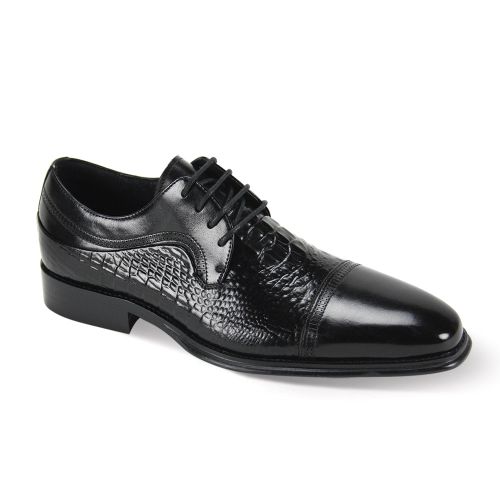 Giovanni Leather Dress Shoes-MATTIAS-BLK
