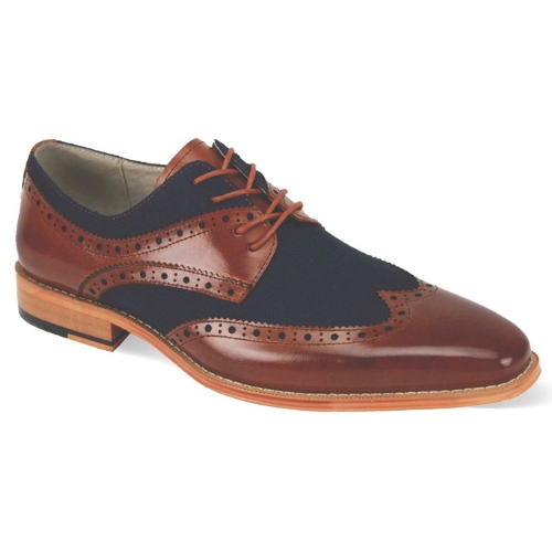 Giovanni Leather Dress Shoes-NICO-WHSKY-NAVY