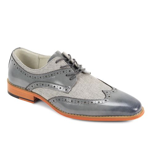 Giovanni Leather Dress Shoes-NICO-GREY