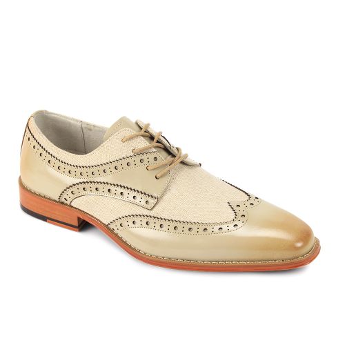 Giovanni Leather Dress Shoes-NICO-NAT-BEIGE