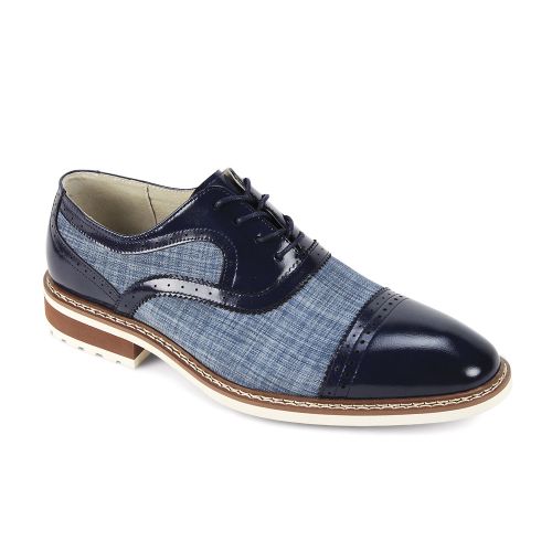 Giovanni Leather Dress Shoes-SINCLAIR-SAPPHIRE