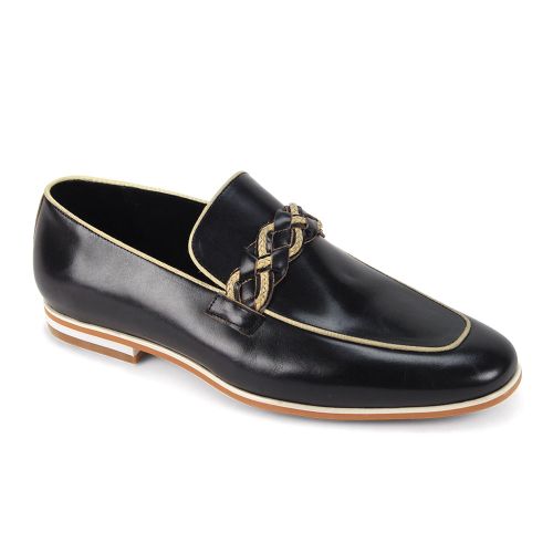 Giovanni Leather Dress Shoes-TUDOR-BLK