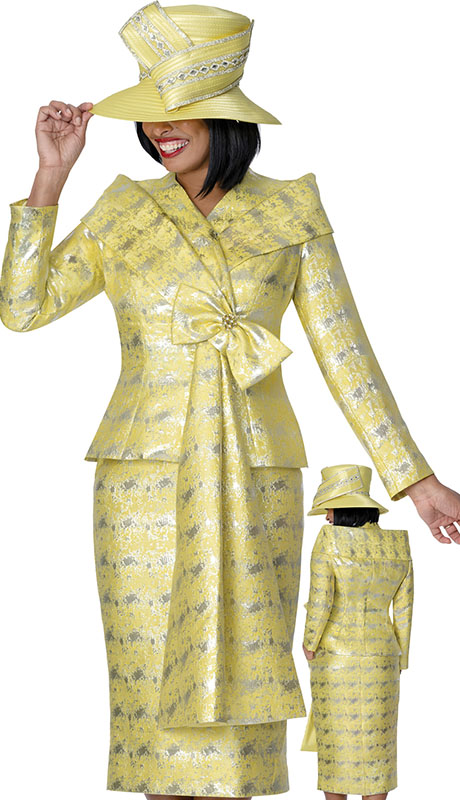 GMI G401722-YLW Ladies Church Suit