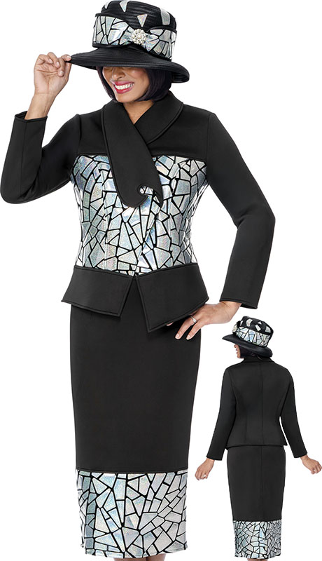 GMI 402082-BLK Ladies Church Suit