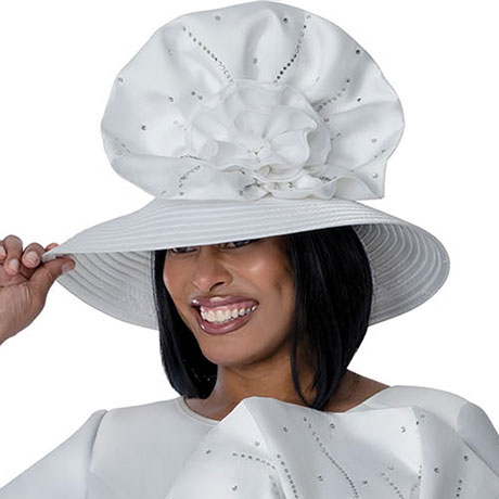 GMI 401872-WHT-H-IH Church Hat