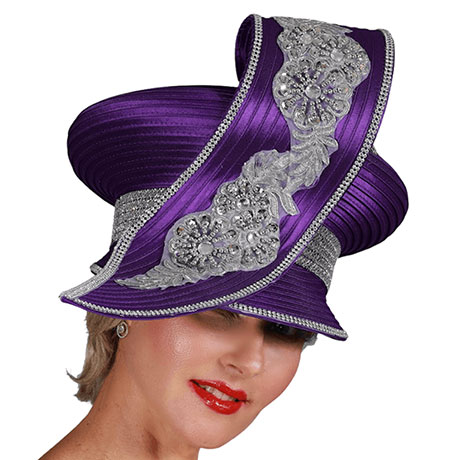 Giovanna HR22148 PUR- Church Hat Giovanna HR22148 PUR- Church Hat