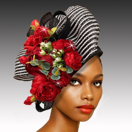 3357 CASCADE Church Hat-Black-red