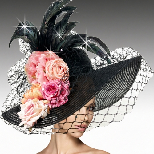 Church Hat3467 ABIGAIL-BLACK
