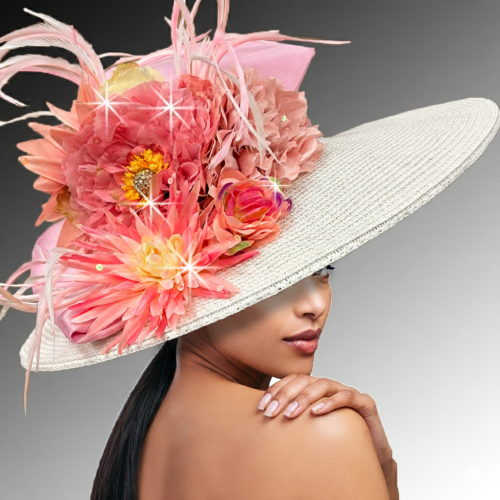 Church Hat 3471 FORTNUM-WHT-PINK