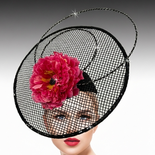 Church Hat 3482 IKEBANA-BLK-FUCH