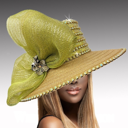 Church Hat 3492 SANDRA-GOLD-LIME