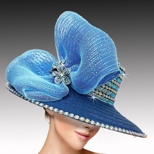 Church Hat 3492 SANDRA-BLUE