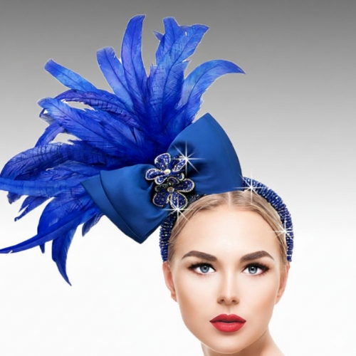 FA3500 Festivale Headband Fascinator-BLUE