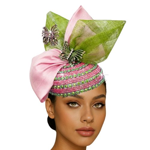 Church Hat FA3507 SHALIMAR Headband Fascinator-PINK-LEMAN