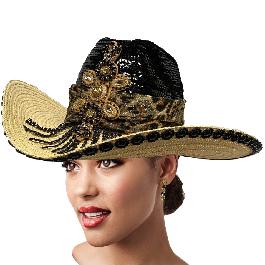Sequin Crown Cowboy Hat 