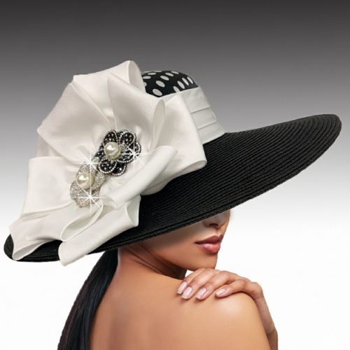 Church Hat 3108 ODEON-BLK-WHITE