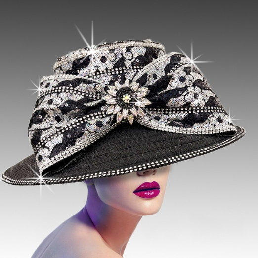 Church Hat 3423 LILY-Black