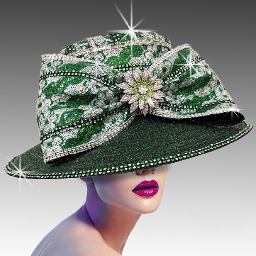 Church Hat 3423 LILY-Emerald