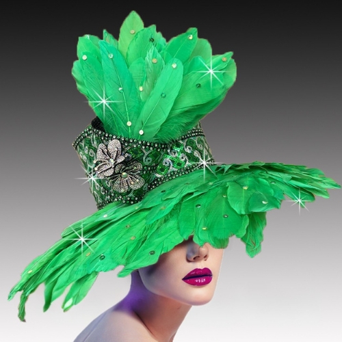 Church Hat 3466- Chestnut-Emerald