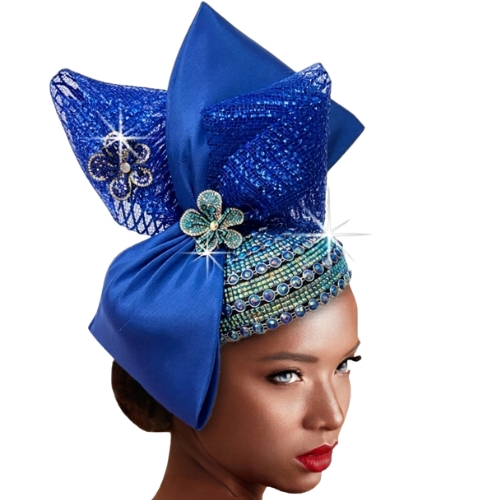 Church Hat FA3507 SHALIMAR Headband Fascinator-ROYAL