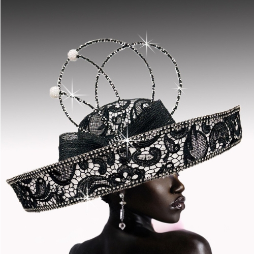 Church Hat3518 Artemis Upbrim-white-black