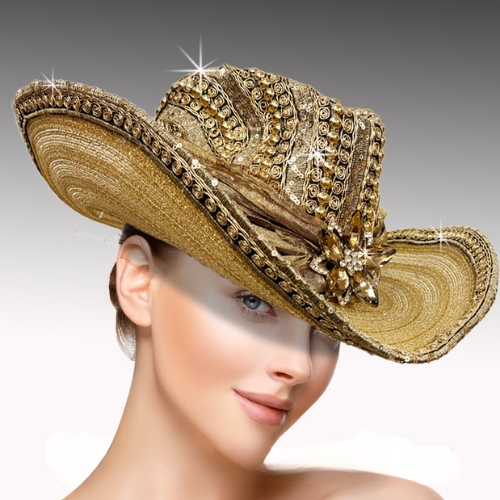 SC3527 NUGGET Cowboy Hat-GOLD