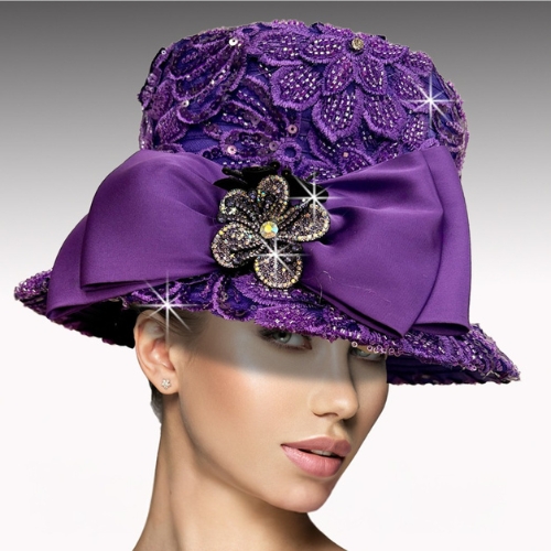 Church Hat 3535 Clements Bucket-Purple
