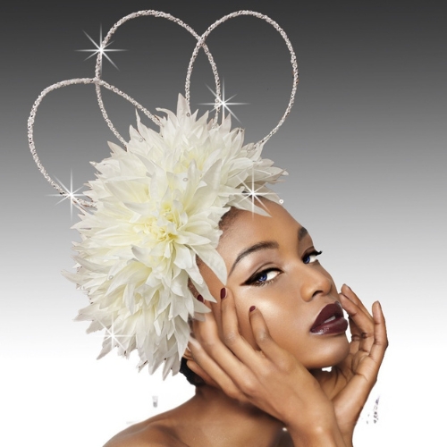 Church Hat FA3538 FrouFrou Fascinator-ivory