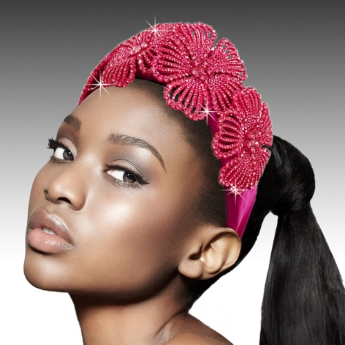 FA3541 Indira Headband Fascinator-Fuchsia