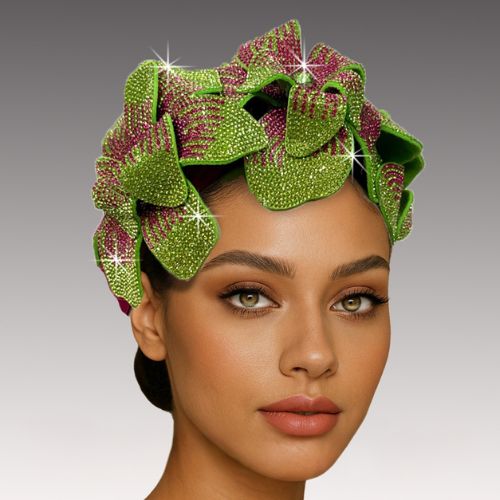 Church Hat FA3552-Lime-Fuchsia  
