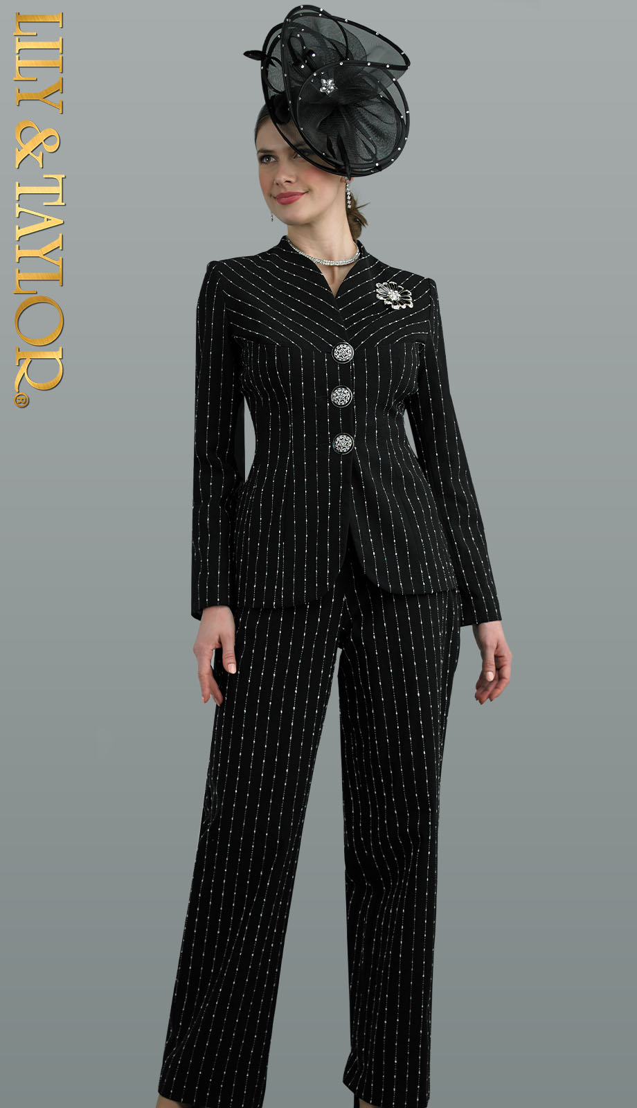 Lily And Taylor 4754IH Ladies Pant Suit