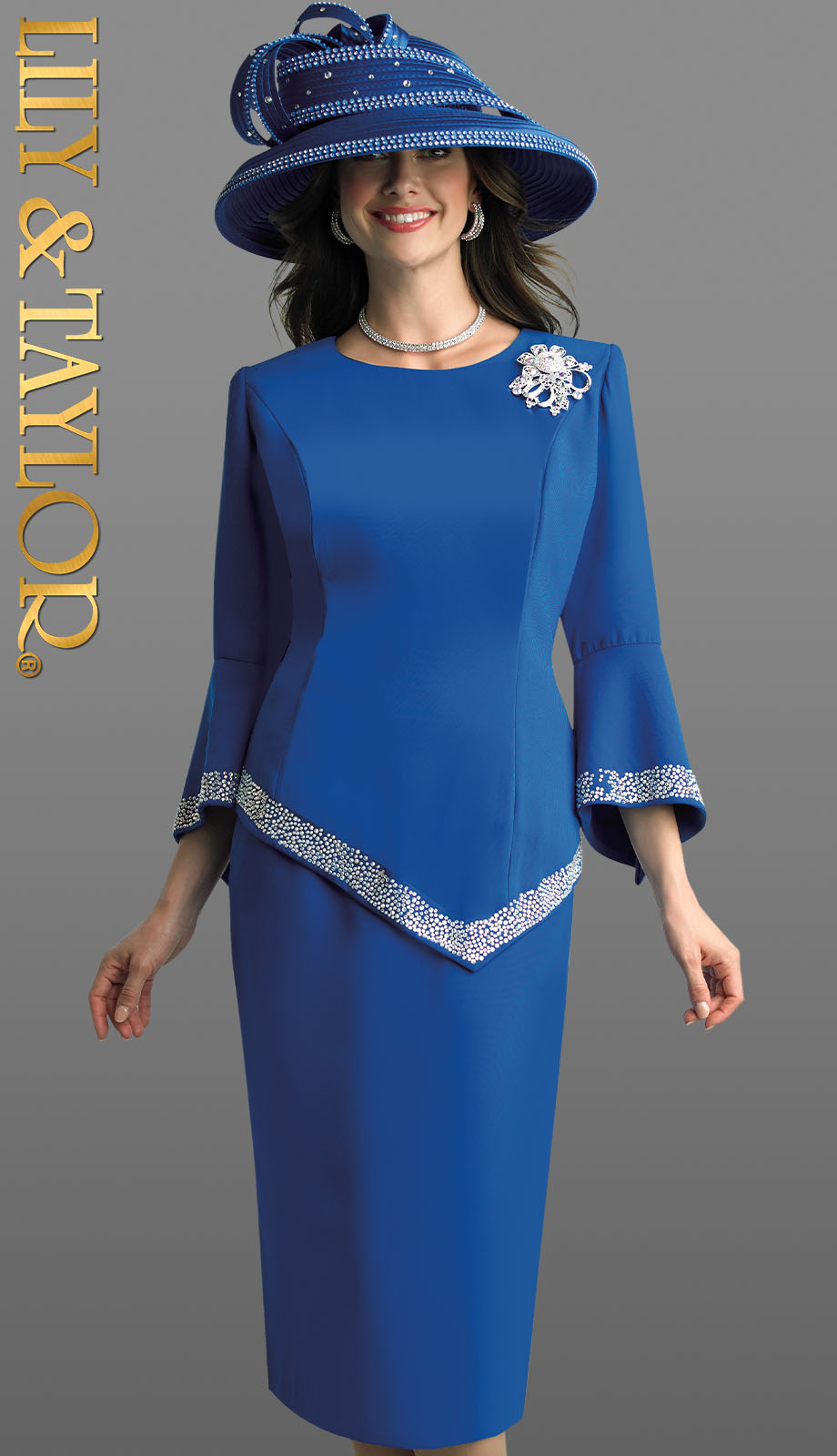 Lily And Taylor 4471RYL Ladies Church Suit