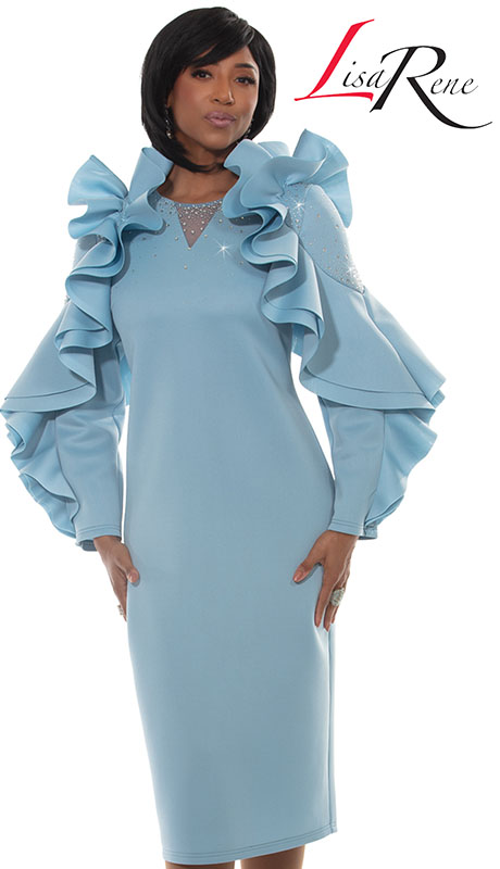 Lisa Rene 3387-SKB Ladies Church Dress Lisa Rene 3387-SKB Ladies Church Dress