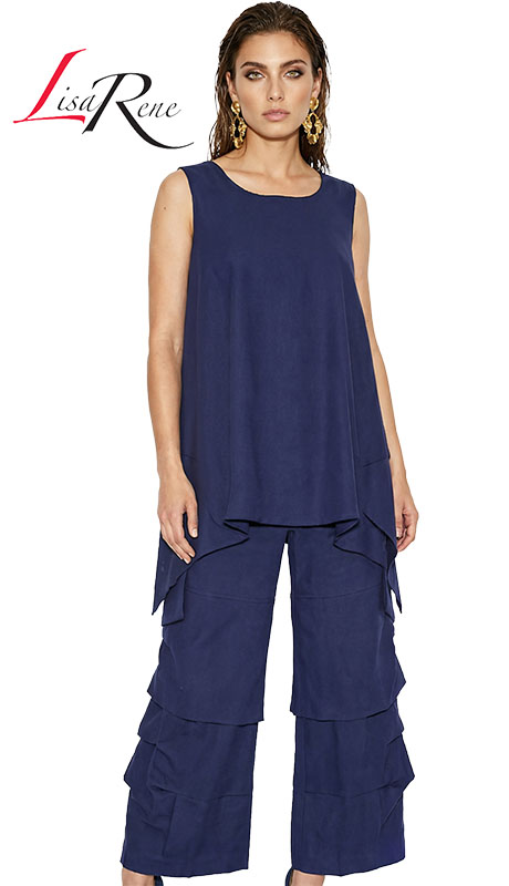 Lisa Rene 3390-NVY Ladies Church Outfit