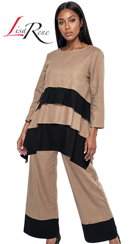 Lisa Rene 3391-KHK Ladies Church Outfit