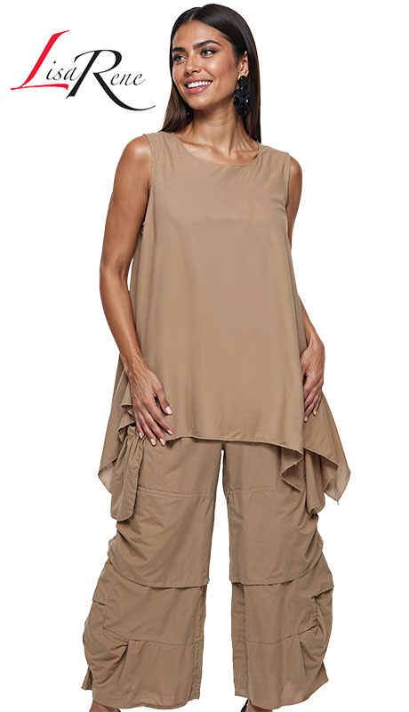 Lisa Rene 3390-KHK Ladies Church Outfit
