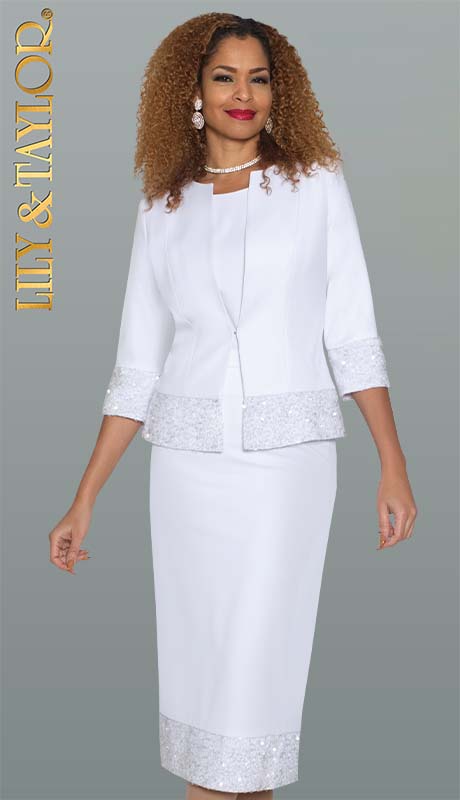 Lily and Taylor 4996-WHT