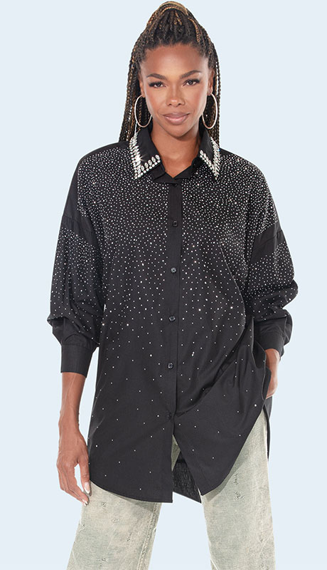 Love the Queen 17626-BLK Top