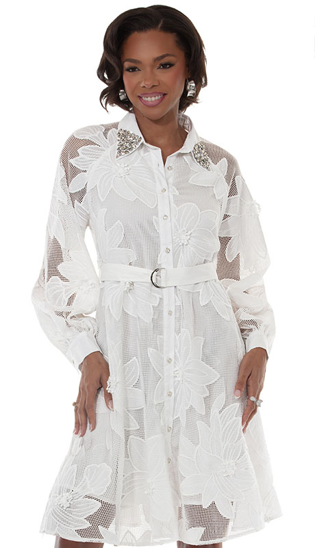 Love the Queen 17648-WHT Dress