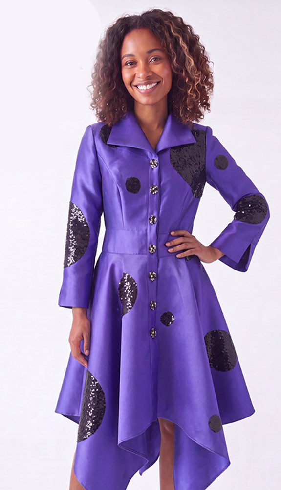 Lusso Couture 9216-PUR Church Dress Lusso Couture 9216-PUR Church Dress