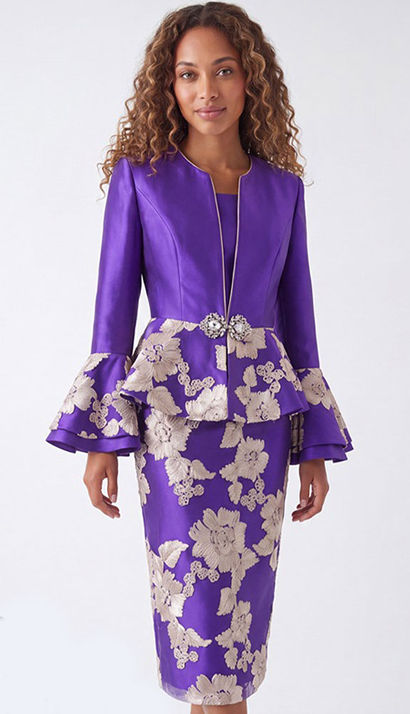 Lusso Couture 9246-PUR Church Suit Lusso Couture 9246-PUR Church Suit