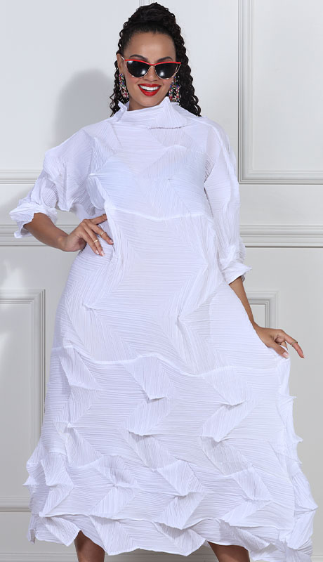 Luxe Moda LM511-WHT Church Dress